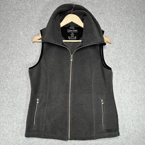 Calvin Klein Performance Gray‎ Zip Up Fleece Vest Women's Size Large